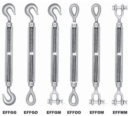 Esticadores Forjados - Alta Capacidade - GxG-GxO-GxM-OxO-OxM-MxM - EFFGG EFFGO EFFGM EFFOO EFFOM EFFMM - 1