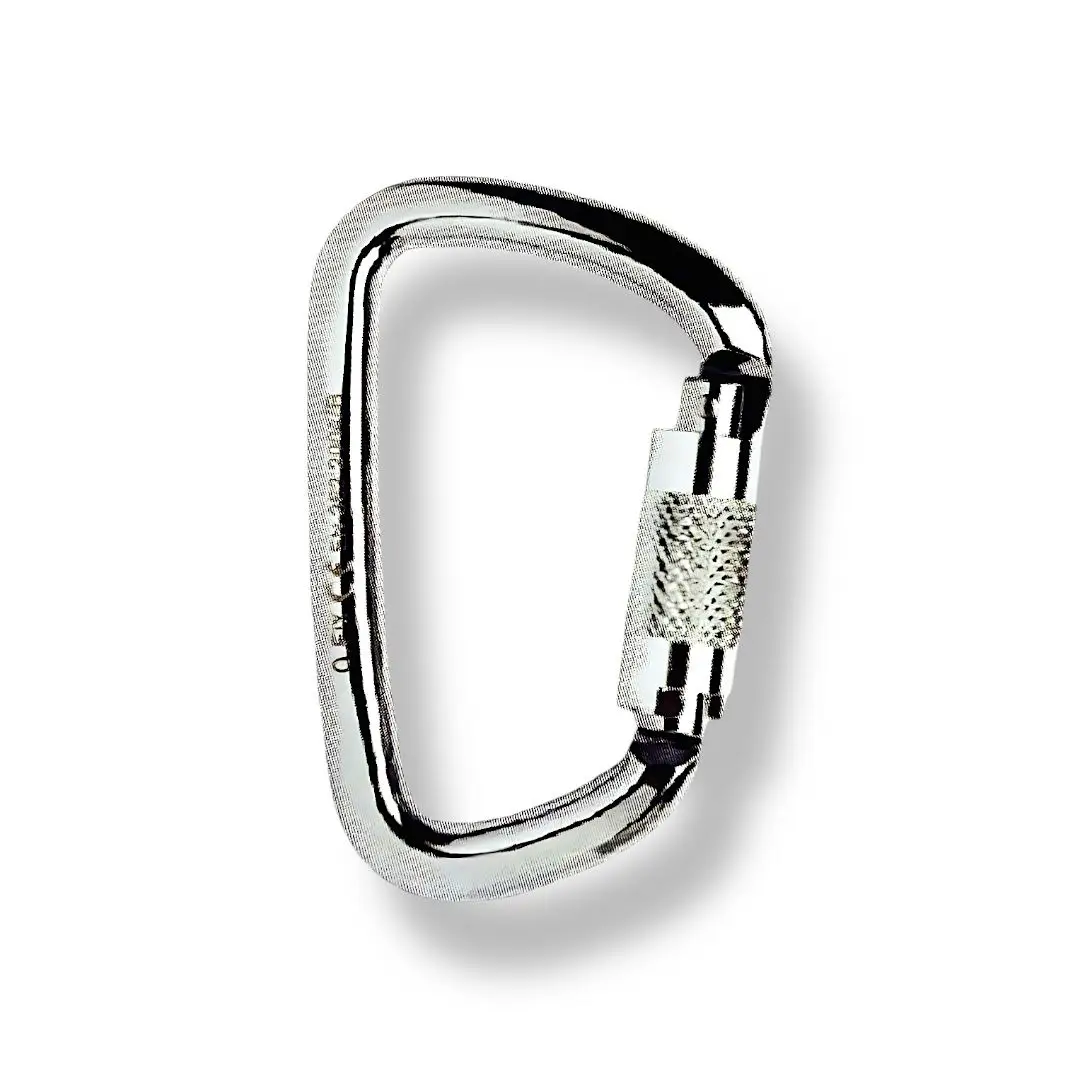 MAAA - Mosquetão Tipo D - Assimétrico - Trava Dupla