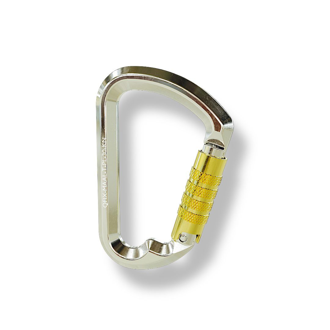 MAAL - Mosquetão Tipo D - Assimétrico - Trava Tripla automática