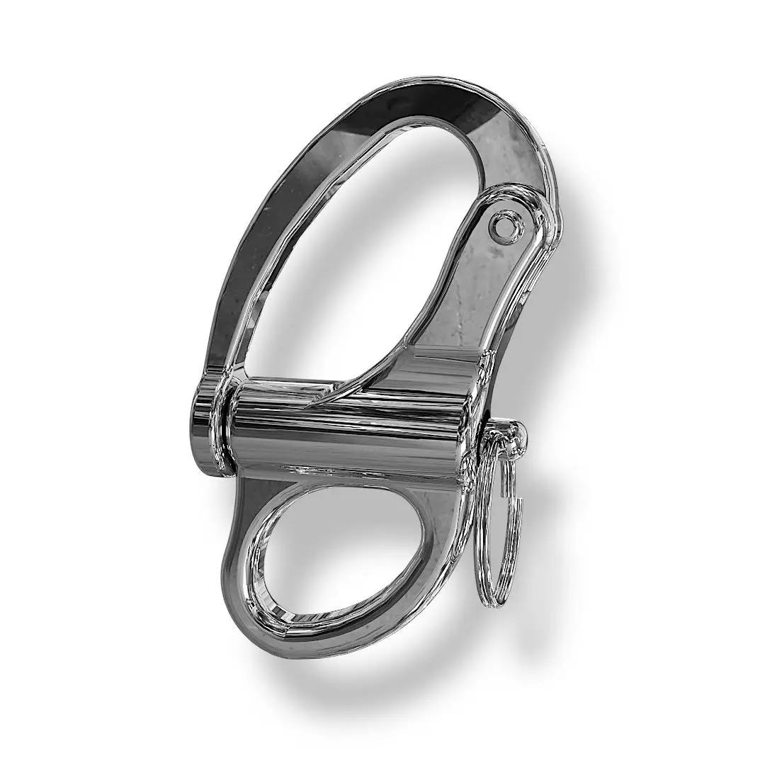 MERI6 - M osquetão Engate Rápido Inox - Trava com Pino Retrátil - AISI 316